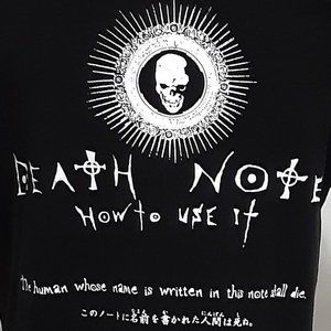 Death Note Anime Tee Size Medium Unisex Fandom Black